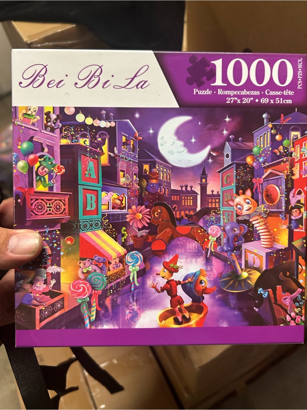 Bei Bi La 1000-Piece Colorful Fantasy Puzzle - Purple